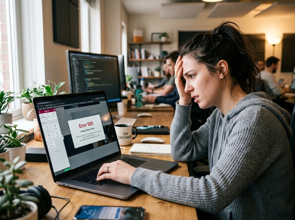 Erro 500 no elementor